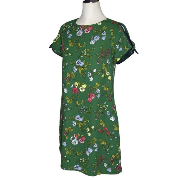 Ann Taylor Floral Tie Sleeve Shift Dress size 8 - Picture 4 of 10
